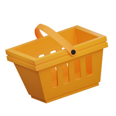 Shopping Basket 3D Illustration