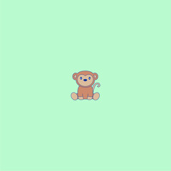 cute animal vector monkey