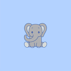 cute animal vector elephant