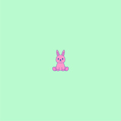 Fototapeta na wymiar cute animal vector rabbit