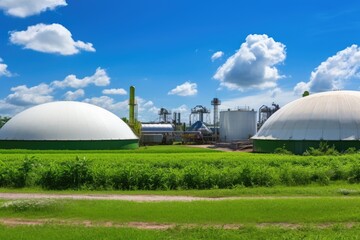 biogas production plant in a rural area