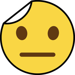 silent face sticker emoji icon