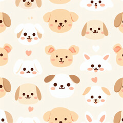 Obraz premium seamless pattern with dogs