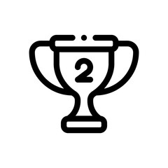 trophy line icon