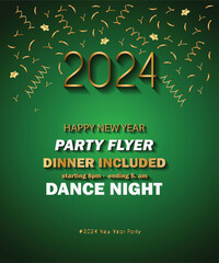 2024 Happy New Year background for your seasonal invitations, festive posters, greetings cards.