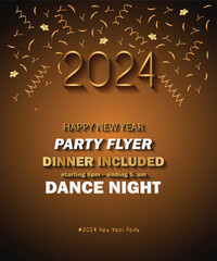2024 Happy New Year background for your seasonal invitations, festive posters, greetings cards.