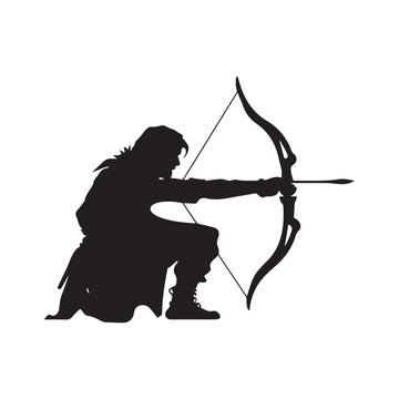 Archer Silhouette Vector Image and design