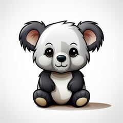 Obraz premium Cute Koala Sitting , Cartoon, Icon Illustration