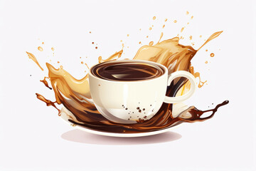 Photo of a delicious cup of mocha coffee with a touch of sweetness