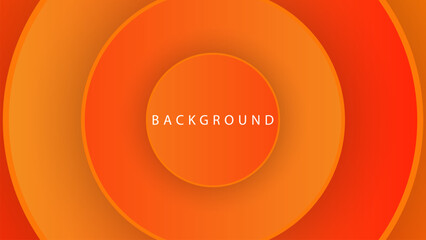 Orange gradient abstract background design in circle pattern for banner, poster, flyer, landing page, brochure