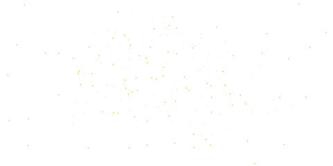 Fototapeta na wymiar Abstract doted golden glitter particles splatter on transparent background. Luxury golden glitter falling bokeh celebration background. 