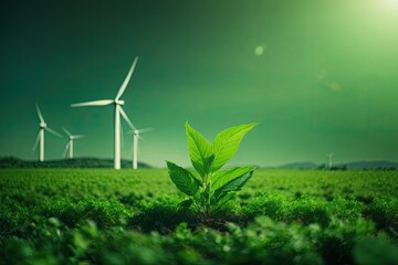 wind turbine in the field