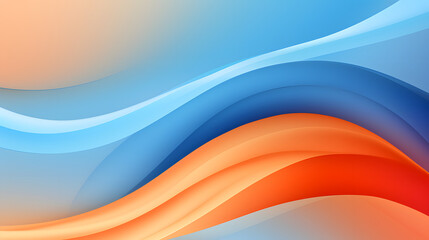 Naklejka premium an abstract background featuring an orange and blue background. Generative AI.