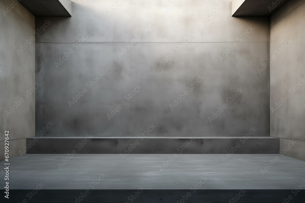Poster a spacious room with industrial charm and natural lighting generative ai. created with generative ai