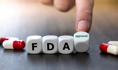 Dice form the expression FDA (Food and Drug Administration) approved.