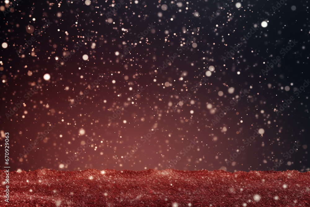 Poster red and black snowflake background creates a mesmerizing winter atmosphere generative ai. created wi