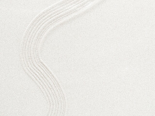 Zen Garden White Sand Background Pattern Texture Line Japanese Wave Abstract Nature Spa Balance...