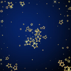 Fototapeta premium Gold sparkling star confetti.