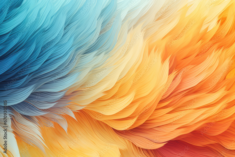 Poster 3d abstract background of multicolored wavy fabric.