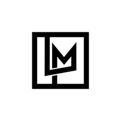 Lm initial Letter icon design template