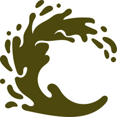 gradient water splash shape