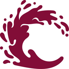 gradient water splash shape