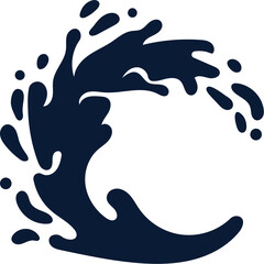 gradient water splash shape