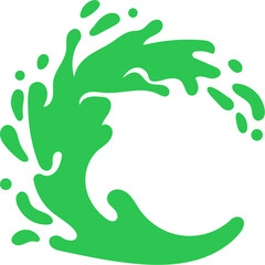 gradient water splash shape