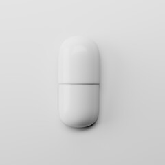 Medicine capsules isolated from the white background. 3d illustration.