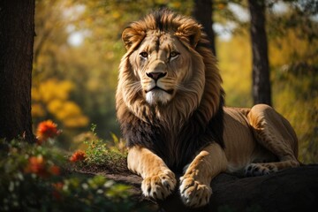 portrait of a lion