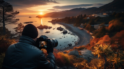 photographing a landscape with a modern digital camera