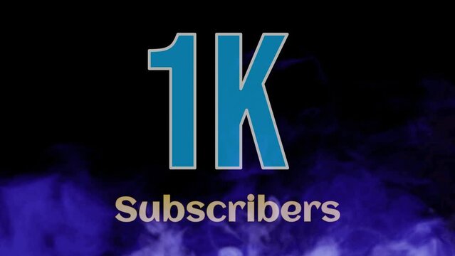 Animated video of achieving 1K Subscribers