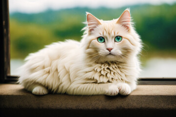 A beautiful cat. Feline Charm. The Enigmatic World of Cats. Generative AI