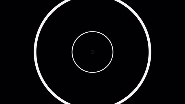 Circle wave. 2D animation video. Motion graphics with alpha channel.