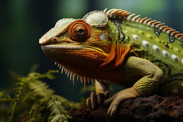 Fototapeta premium iguana on a tree