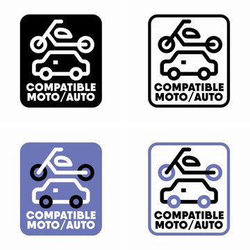 Compatible Moto Auto vector information sign