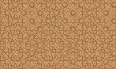 Islamic Geometric Pattern With Light Brown Color