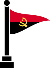 Fototapeta premium Angola flag in Triangular shape