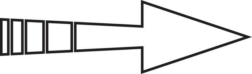 矢印＿アウトラインあり　塗りなし
