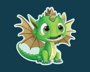 Dragon Vector Sticker, Animals, Cartoon , Design