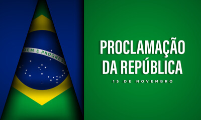 Brazil Republic Day Background Design.