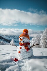Obraz premium snowman of the snow