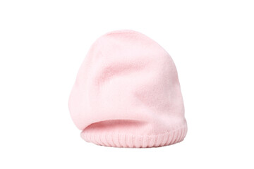 PNG,pink knitted hat, isolated on white background