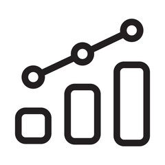 Business chart growing bar. Company profit growth. Bar data analytic statistical finance icon