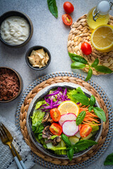 salad with vegetables