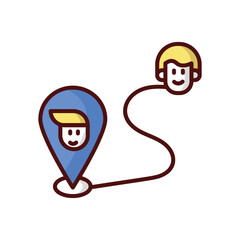 Location icon isolate white background vector stock illustration.