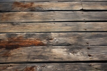 Obraz premium Wooden Ship Deck Planks. Weathered wooden planks on the deck of an old ship