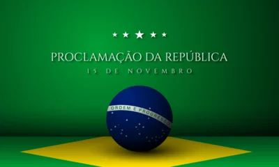 Fotobehang Brazil Republic Day Background Design. © Be Pro