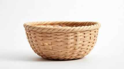 Obraz premium an empty basket with a rope design on the rim for the container