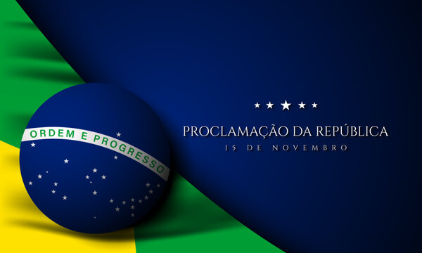 Brazil Republic Day Background Design.